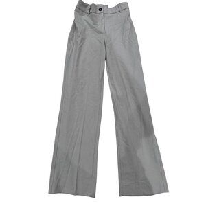 C By One Womens High-Waisted Wide-Leg Gray Pants XS Elastic Waist